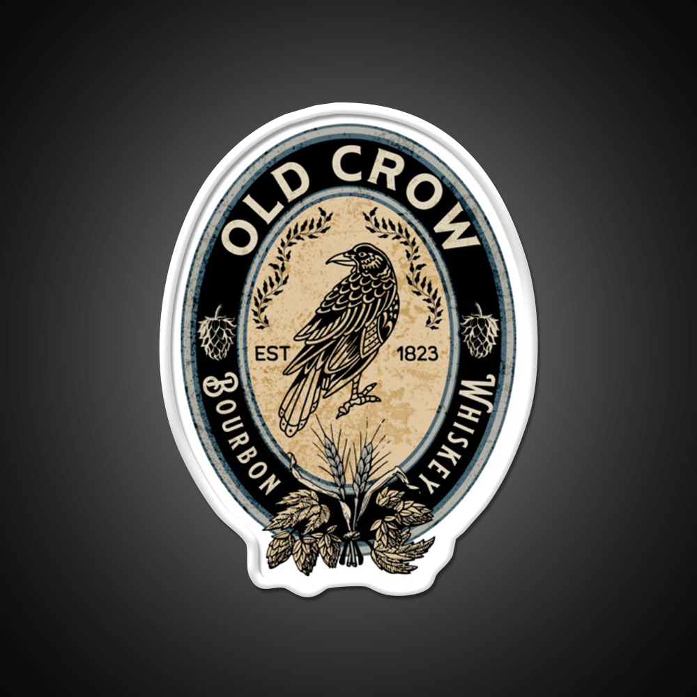 Old Crow Bourbon Whiskey Drink Bar Led Neon Sign Rgb Color - Shineneon