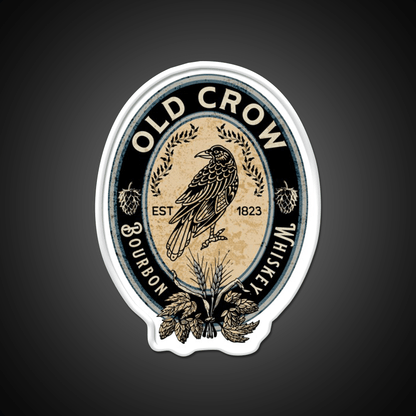 Old Crow Bourbon Whiskey Drink Bar Led Neon Sign Rgb Color - Shineneon