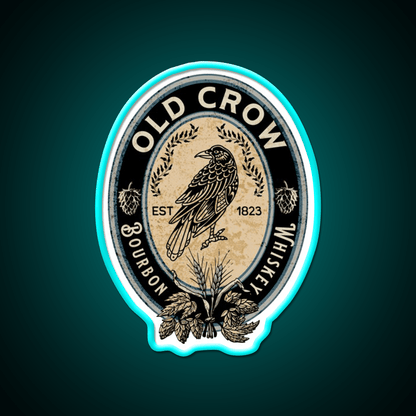 Old Crow Bourbon Whiskey Drink Bar Led Neon Sign Rgb Color - Shineneon