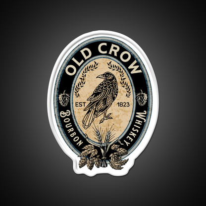Old Crow Bourbon Whiskey Drink Bar Led Neon Sign Rgb Color