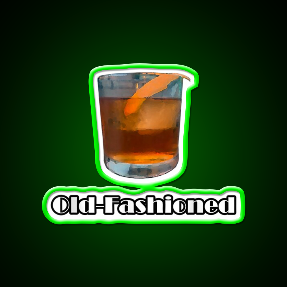 Old Fashioned Cocktail Bar Decor Led Neon Sign Drink Lounge Art Rgb Color - LED neon sign view 8