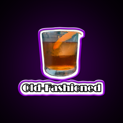 Old Fashioned Cocktail Bar Decor Led Neon Sign Drink Lounge Art Rgb Color - LED neon sign view 9