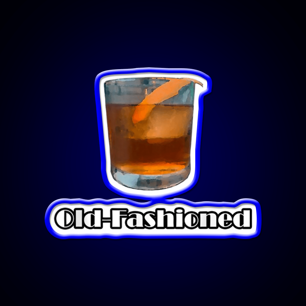 Old Fashioned Cocktail Bar Decor Led Neon Sign Drink Lounge Art Rgb Color - Shineneon