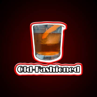 Old Fashioned Cocktail Bar Decor Led Neon Sign Drink Lounge Art Rgb Color - Shineneon
