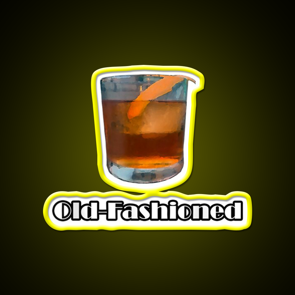 Old Fashioned Cocktail Bar Decor Led Neon Sign Drink Lounge Art Rgb Color - LED neon sign view 7
