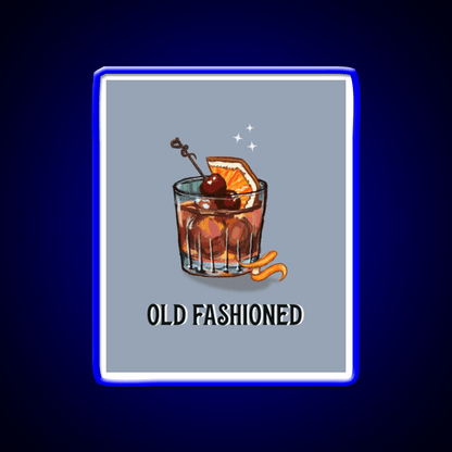 Old Fashioned Cocktail Bar Decor Led Neon Sign Drink Wall Art Rgb Color - Shineneon