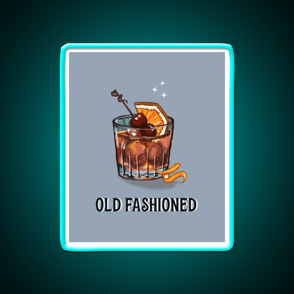 Old Fashioned Cocktail Bar Decor Led Neon Sign Drink Wall Art Rgb Color - Shineneon