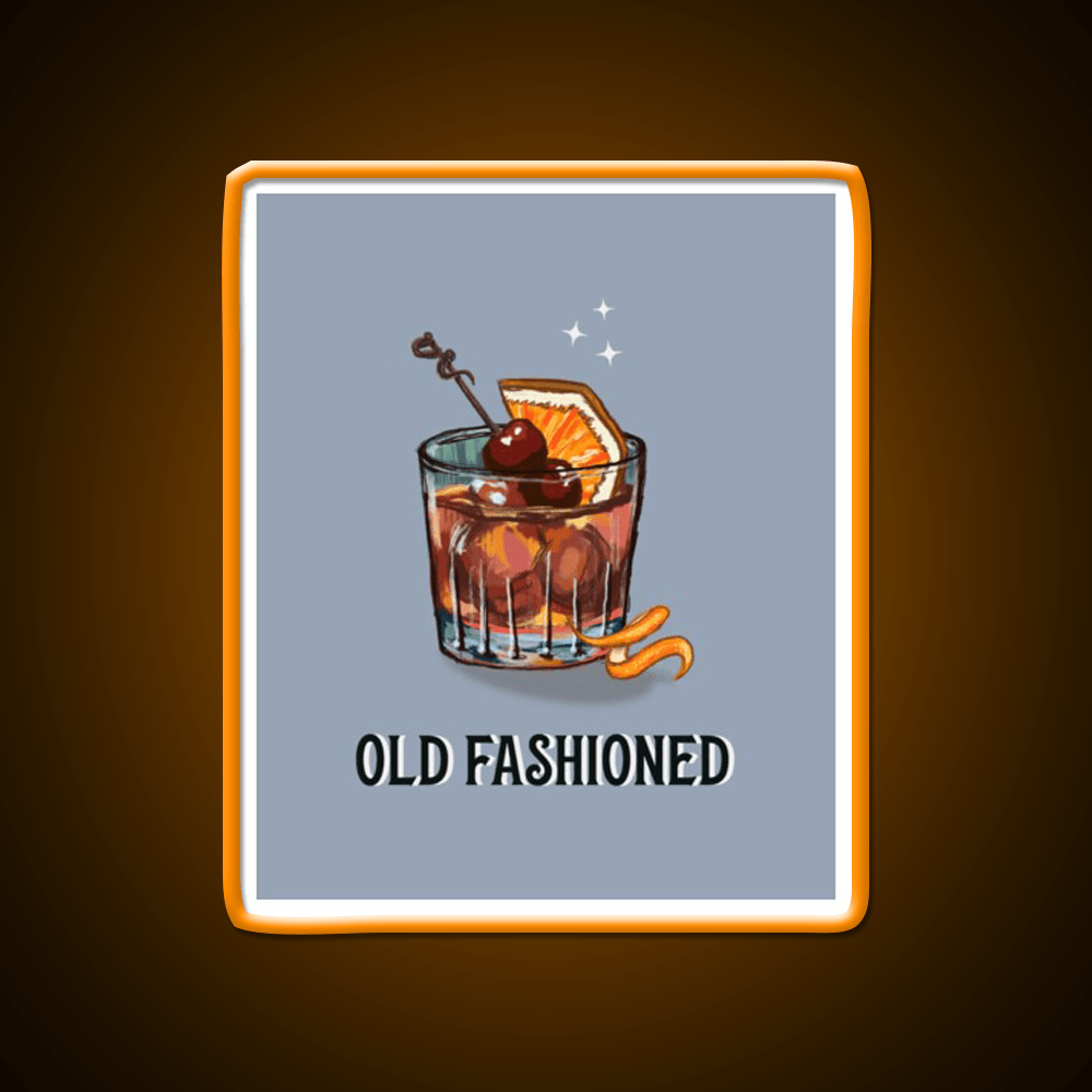 Old Fashioned Cocktail Bar Decor Led Neon Sign Drink Wall Art Rgb Color - Shineneon