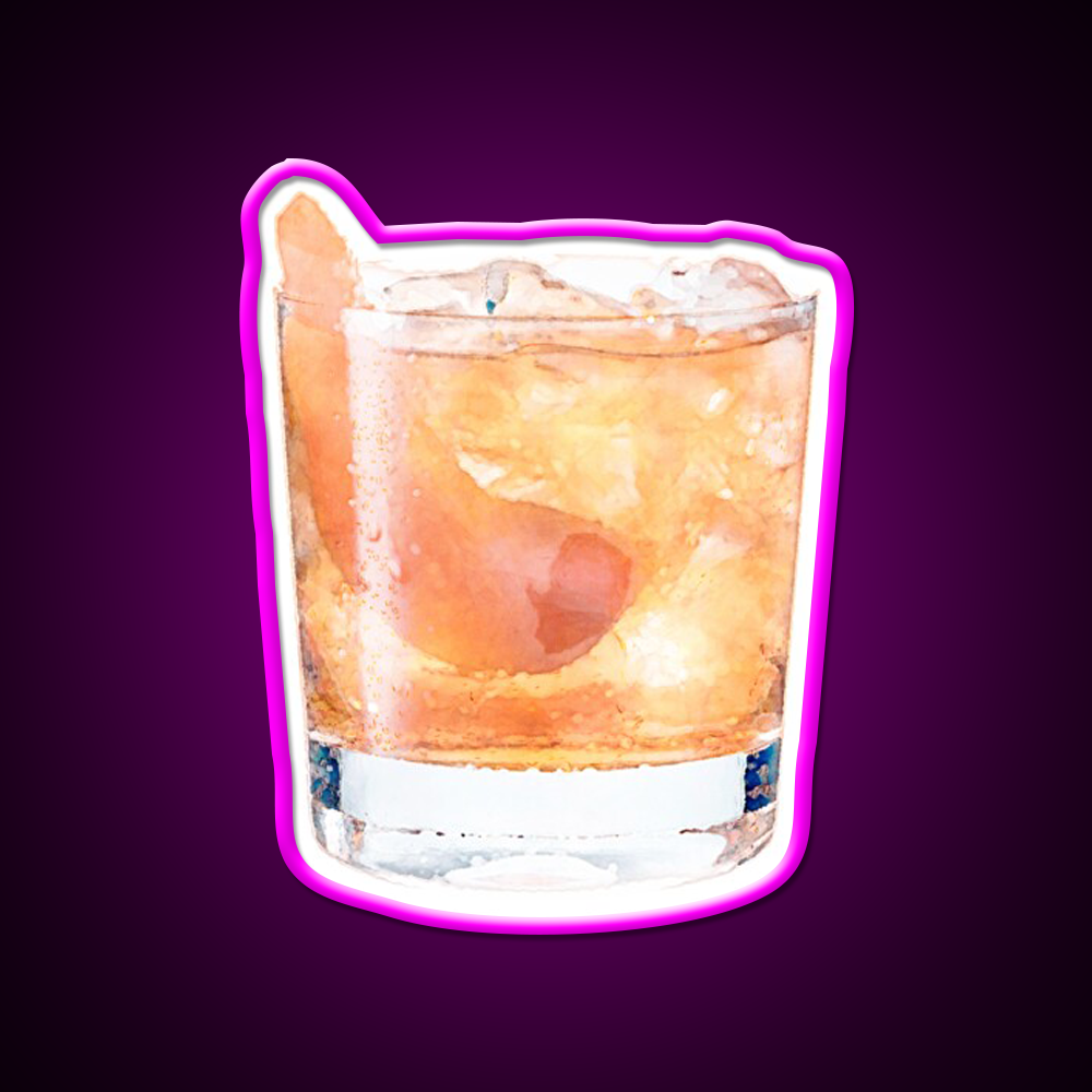 Old Fashioned Cocktail Bar Decor Led Neon Sign Home Bar Decor Rgb Color - Neon sign mounted on wall in room