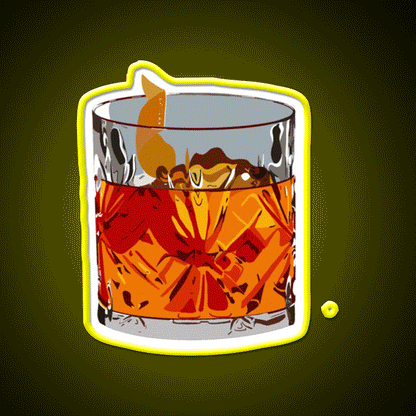 Old Fashioned Cocktail Bar Decor Led Neon Sign Neon Party Sign Rgb Color - Custom LED neon sign front view