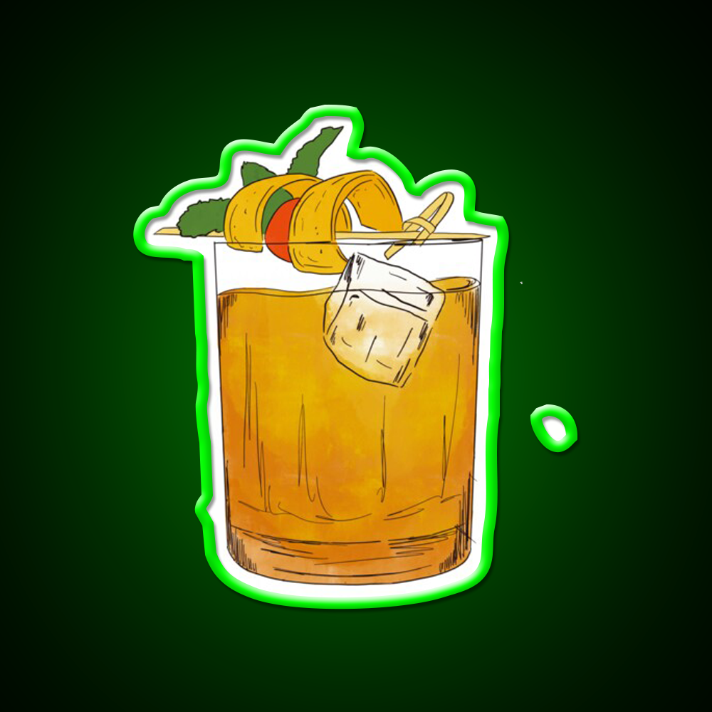 Old Fashioned Cocktail Bar Decor Led Neon Sign Neon Party Signs Rgb Color - LED neon sign view 8