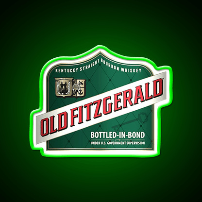 Old Fitzgerald Kentucky Whiskey Classic Whiskey Drink Bar Led Neon Sign Rgb Color - Shineneon