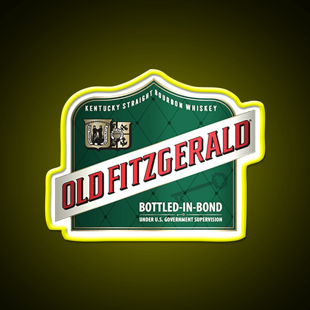 Old Fitzgerald Kentucky Whiskey Classic Whiskey Drink Bar Led Neon Sign Rgb Color - Shineneon