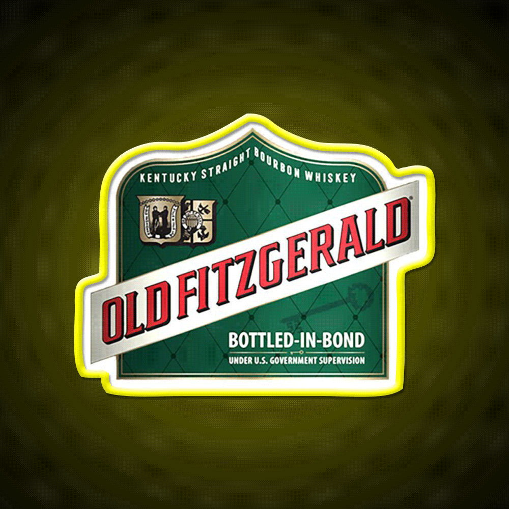 Old Fitzgerald Kentucky Whiskey Classic Whiskey Drink Bar Led Neon Sign Rgb Color