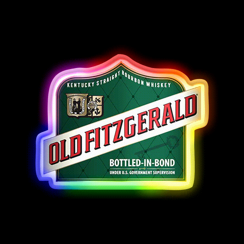 Old Fitzgerald Kentucky Whiskey Shirts Whiskey Drink Bar Led Neon Sign Rgb Color