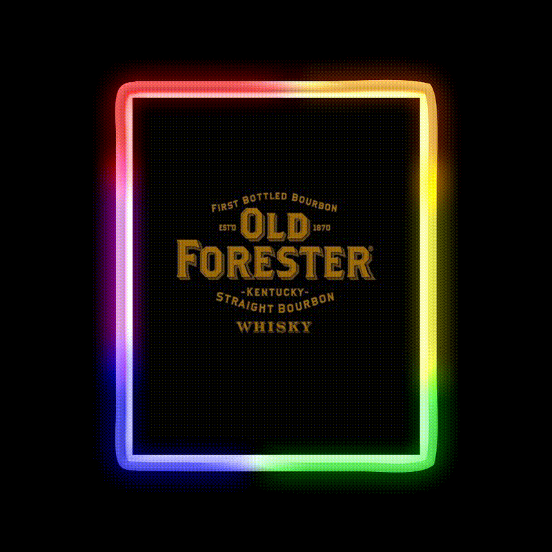 Old Forester Kentucky Whiskey Graphic Whiskey Drink Bar Led Neon Sign Rgb Color