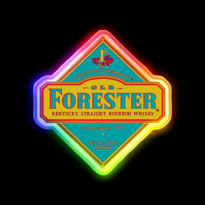 Old Forester Whiskey Drink Bar Led Neon Sign Rgb Color