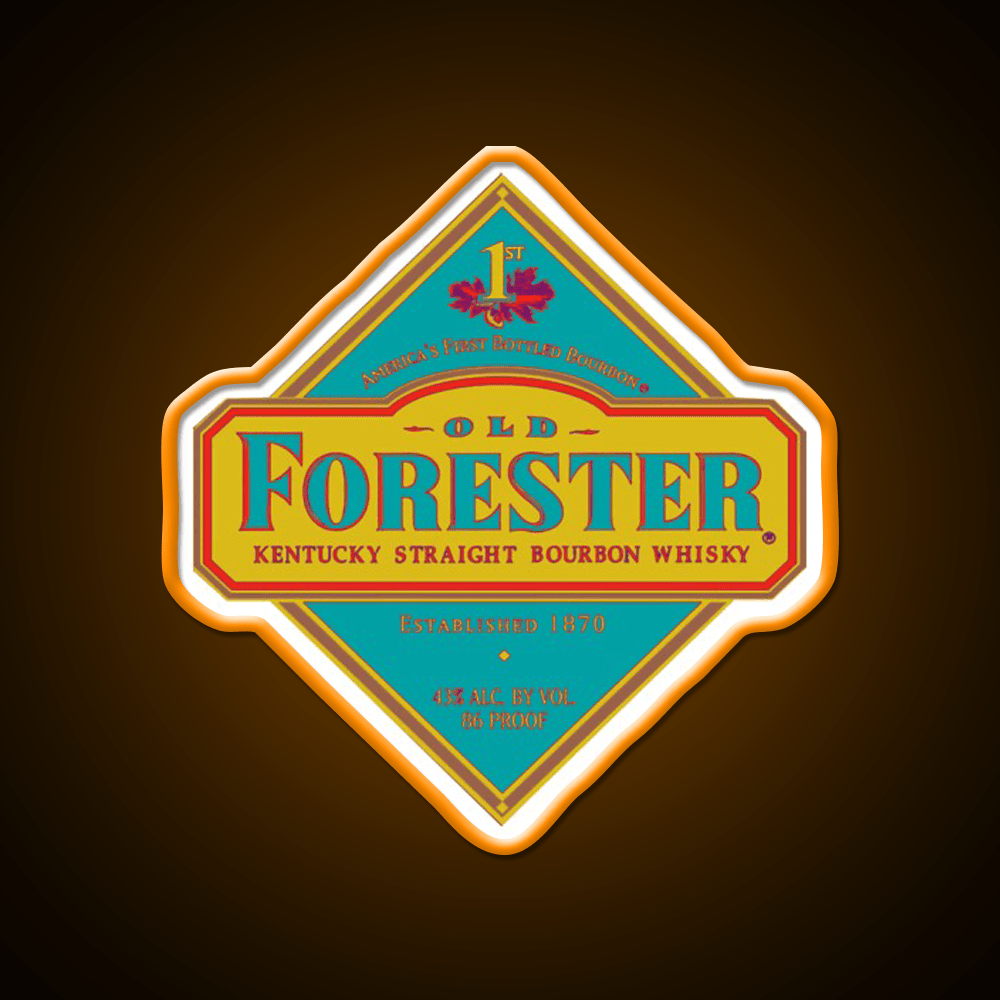 Old Forester Whiskey Drink Bar Led Neon Sign Rgb Color - Shineneon