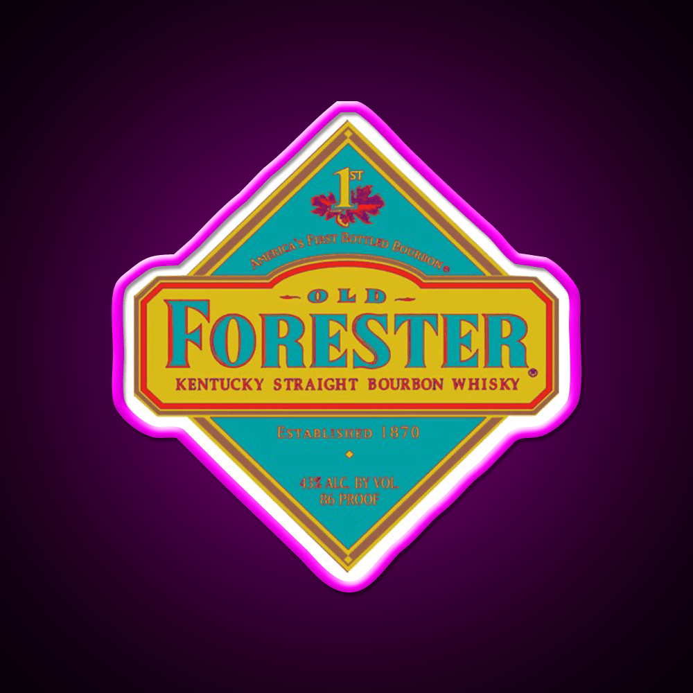 Old Forester Whiskey Drink Bar Led Neon Sign Rgb Color - Shineneon