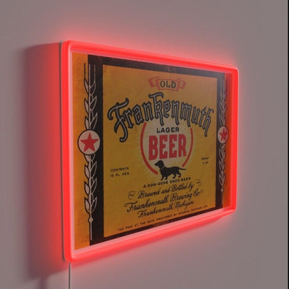 Old Frankenmuth Lager Beer Rgb Led Neon Sign - Shineneon