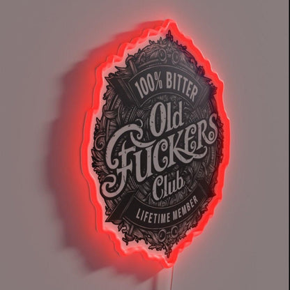 Old Fuckers Club Rgb Led Neon Sign - Shineneon