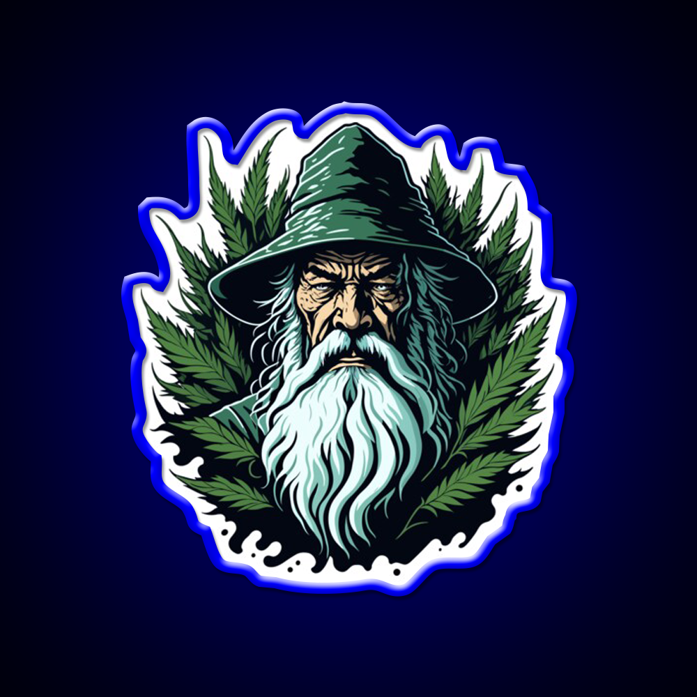 Old Gardener Hemp Inspired Green Leaf Led Neon Sign Rgb Color - LED neon sign view 5