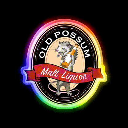 Old Possum Beer Bar Decor Led Neon Sign Rgb Color - LED neon sign close-up detail