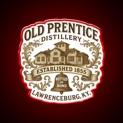 Old Prentice Distillery Whiskey Drink Bar Led Neon Sign Rgb Color