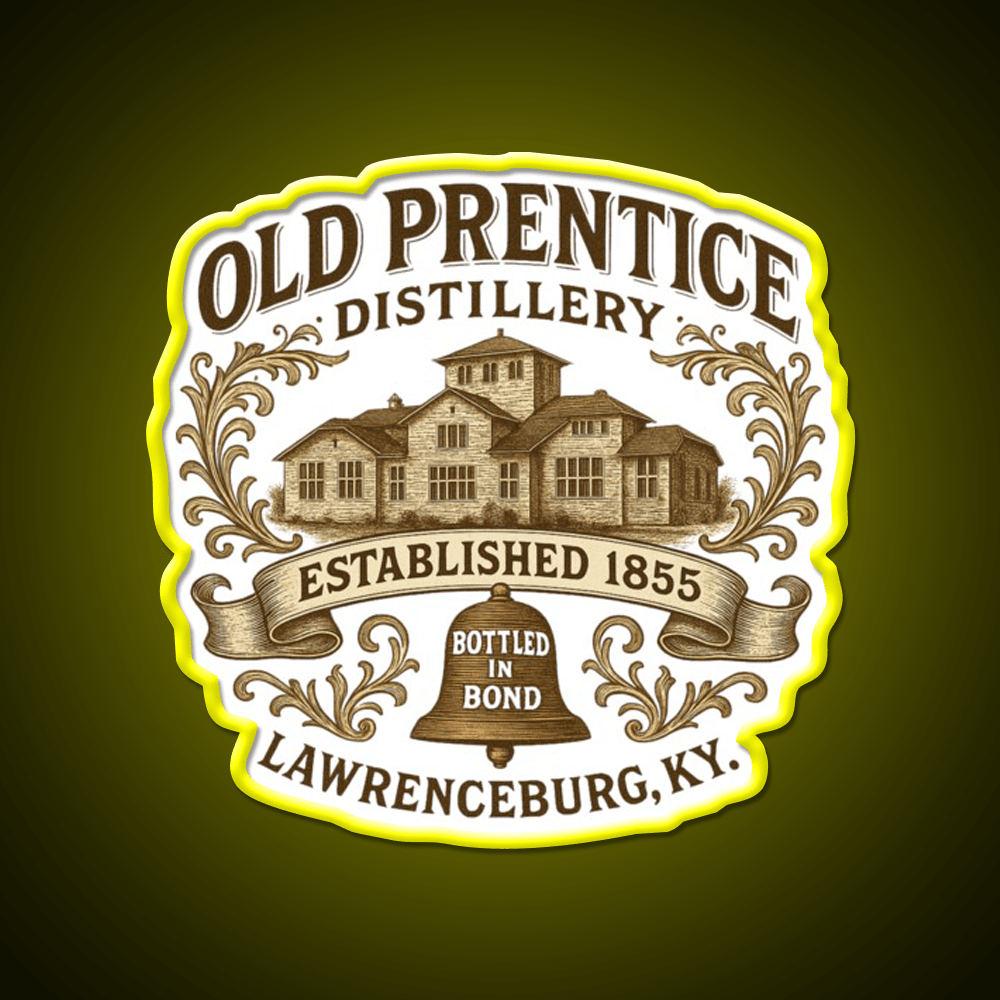 Old Prentice Distillery Whiskey Drink Bar Led Neon Sign Rgb Color - Shineneon
