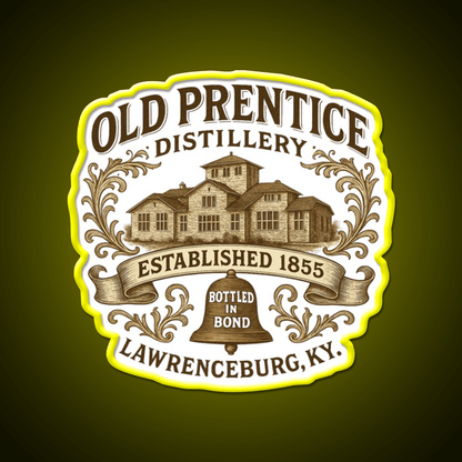 Old Prentice Distillery Whiskey Drink Bar Led Neon Sign Rgb Color - Shineneon