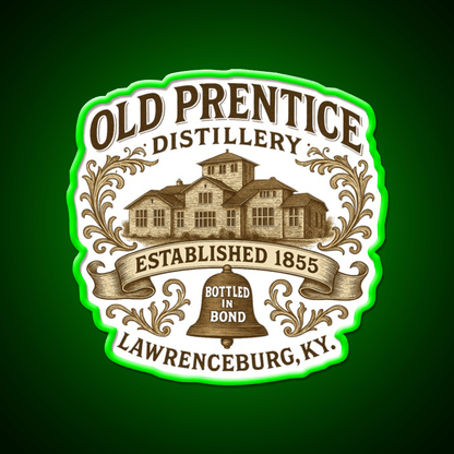 Old Prentice Distillery Whiskey Drink Bar Led Neon Sign Rgb Color - Shineneon