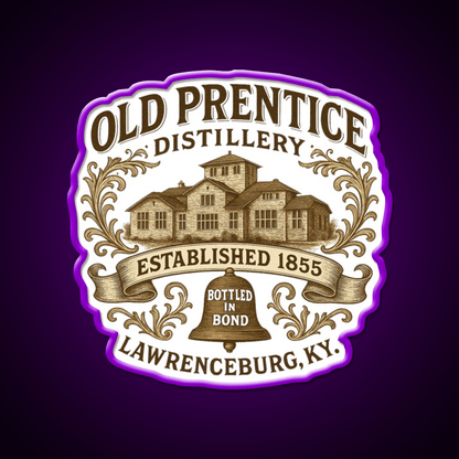 Old Prentice Distillery Whiskey Drink Bar Led Neon Sign Rgb Color - Shineneon