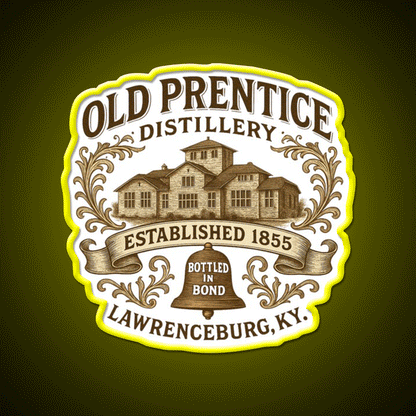 Old Prentice Distillery Whiskey Drink Bar Led Neon Sign Rgb Color