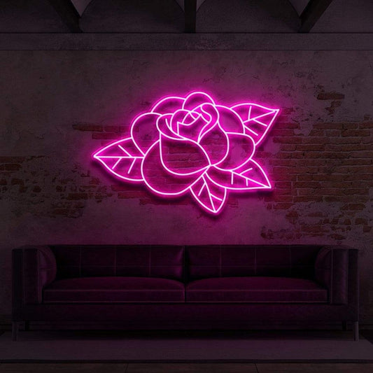 Old School Rose Led Sign Business Neon Sign