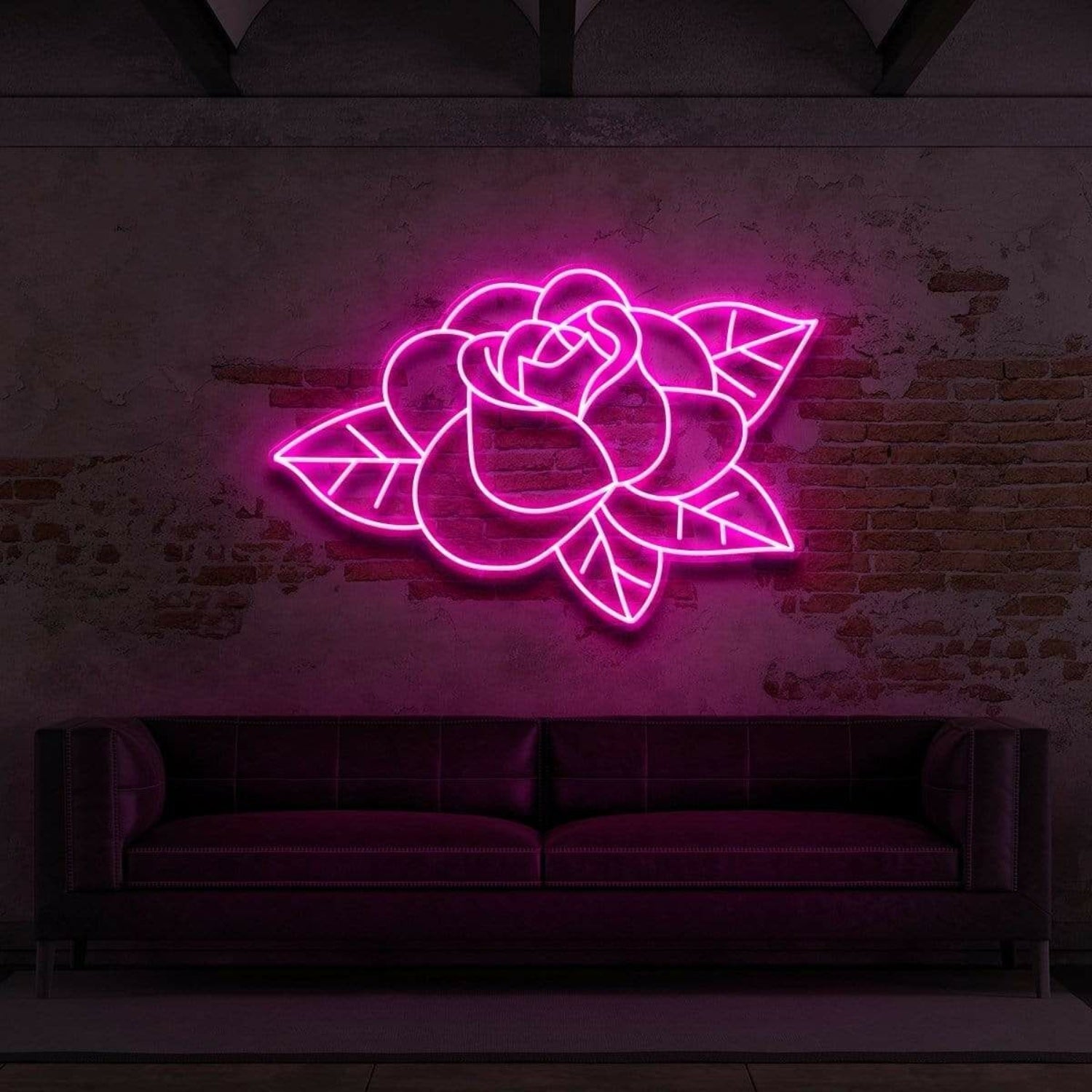 Old School Rose Neon Sign | Shineneon