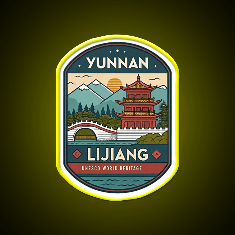 Old Town Of Lijiang Asian Cultural Led Neon Sign Rgb Color - Shineneon