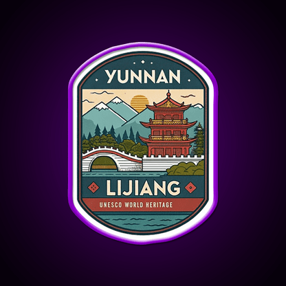 Old Town Of Lijiang Asian Cultural Led Neon Sign Rgb Color - Shineneon