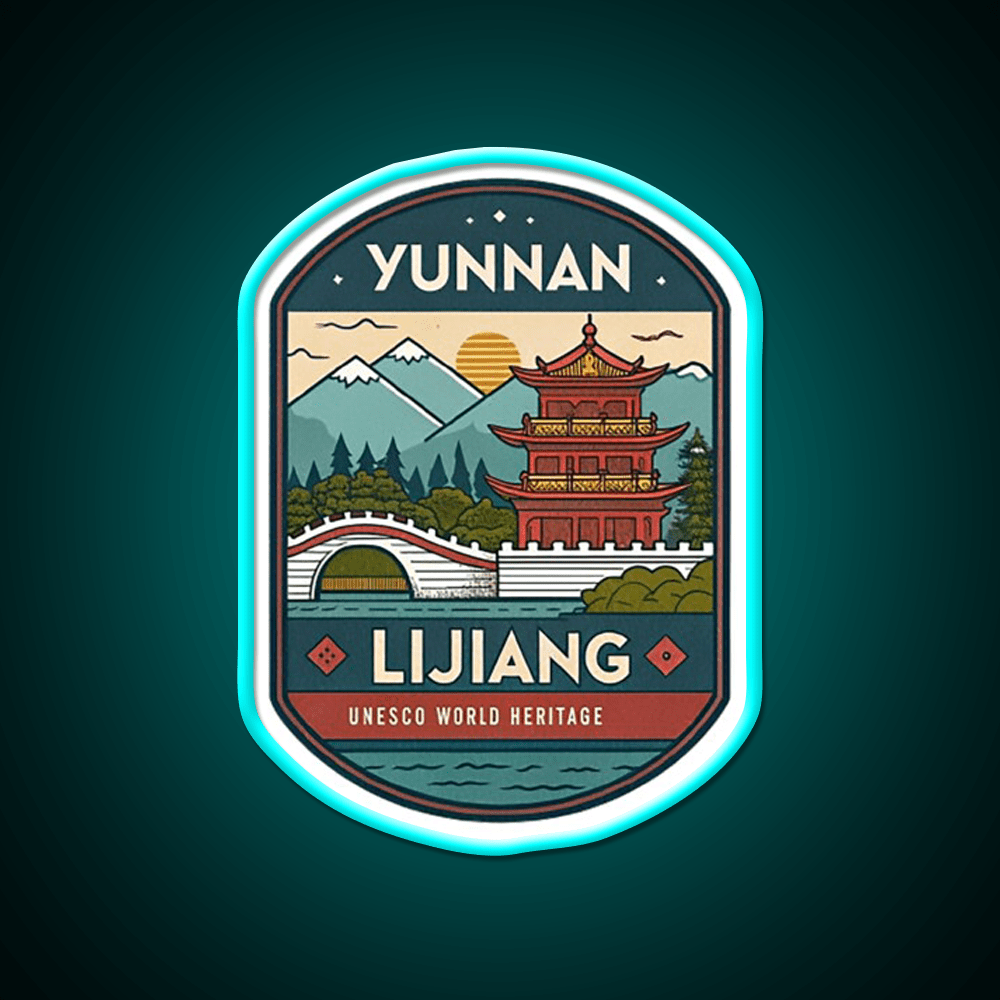 Old Town Of Lijiang Asian Cultural Led Neon Sign Rgb Color - Shineneon