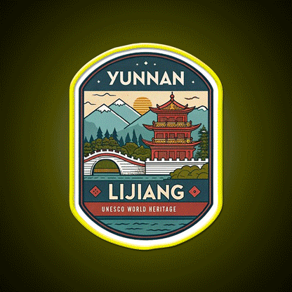 Old Town Of Lijiang Asian Cultural Led Neon Sign Rgb Color - Custom LED neon sign front view