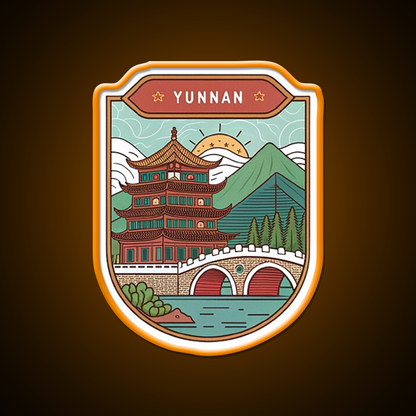 Old Town Of Lijiang Asian Cultural Led Neon Sign Wall Art Rgb Color