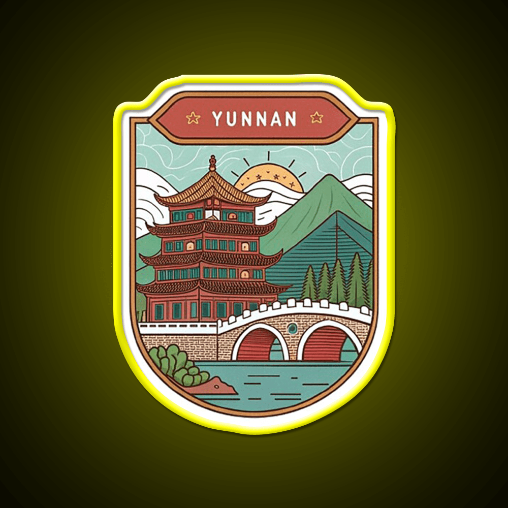 Old Town Of Lijiang Asian Cultural Led Neon Sign Wall Art Rgb Color - Shineneon
