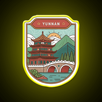 Old Town Of Lijiang Asian Cultural Led Neon Sign Wall Art Rgb Color - Shineneon
