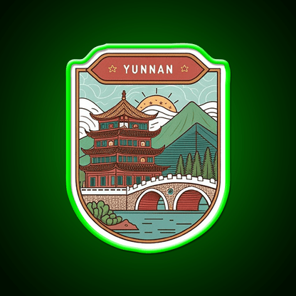 Old Town Of Lijiang Asian Cultural Led Neon Sign Wall Art Rgb Color - Shineneon
