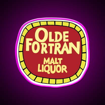 Olde Fortran Malt Liquor Beer Bar Decor Led Neon Sign Rgb Color - Neon sign mounted on wall in room