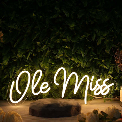 Ole Miss Yellow Led Neon Sign - Shineneon