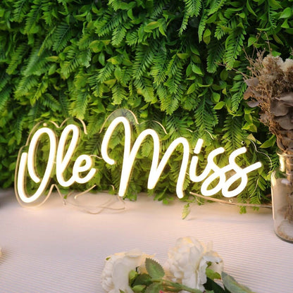 Ole Miss Yellow Led Neon Sign - Shineneon