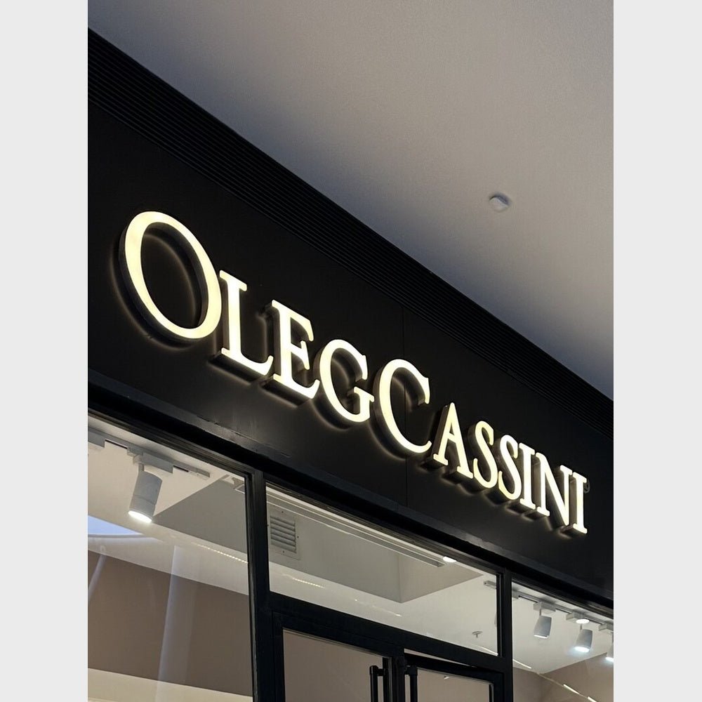 Oleg Cassini 3D Frontlit Channel Letters Led Light Sign - Shineneon