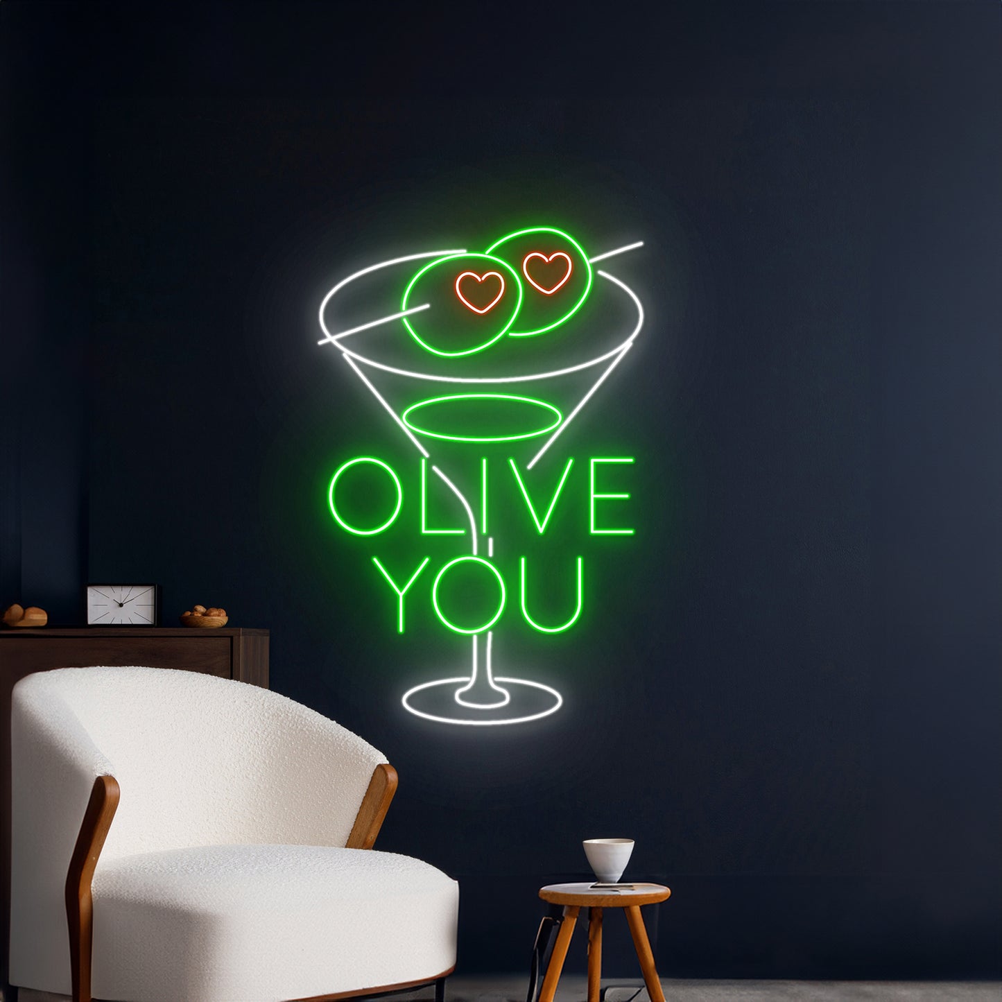 Olive You Martini Led Sign