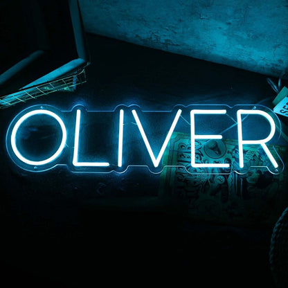 Oliver Blue Led Neon Sign - Shineneon