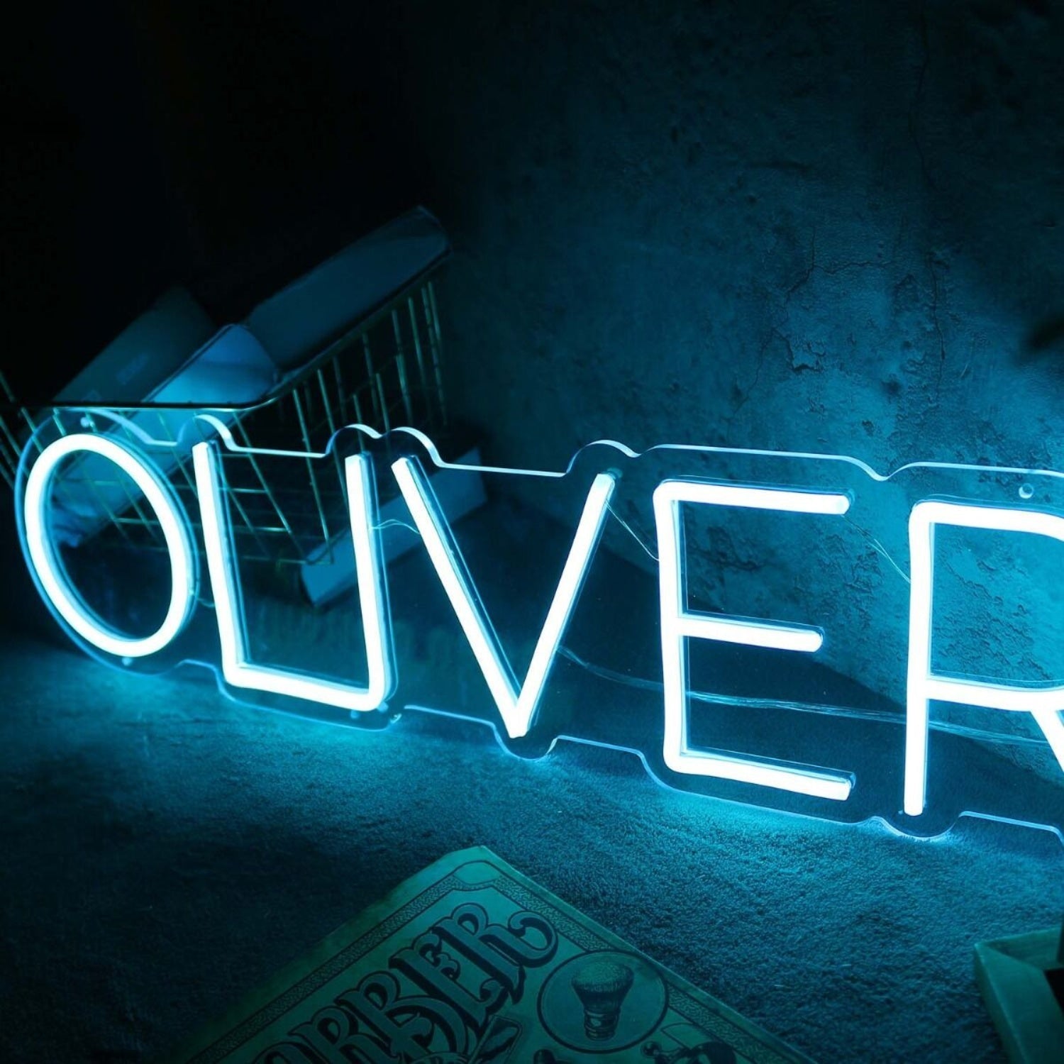 Oliver Blue Led Neon Sign - Shineneon